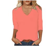 Camiseta De Mujer Ofertas Verano Cuello V Blanca Hippie Media Manga Larga Camisetas Corta Gris Anudada Dibujos Camisa Flamenca Top Sexy Talla Grande Blusas Floja Negra Camarera SeñOra Botones