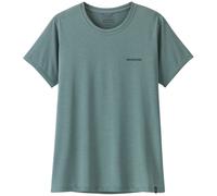 Camiseta de mujer Patagonia Women's Capilene Cool Daily Shirt - Boardshort Logo Talla: M / Color: verde