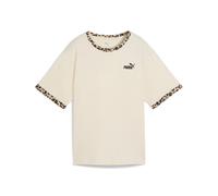PUMA Camiseta ecru / marrón / negro, Talla XL