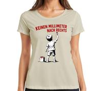 Camiseta de mujer sin milímetro a la derecha contra declaración, naturaleza, XL