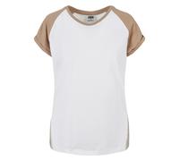 URBAN CLASSICS Camiseta Mujer De Mangas Cortas, Camiseta Raglan, Cuello De Corte Ancho, En Distintos Colores Y Tallas Xs - 5Xl