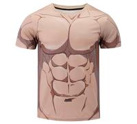 Camiseta de músculo 3D para hombre, camiseta con estampado de tatuaje muscular, camiseta de manga corta con impresión digital 3D, camiseta de manga corta, divertido regalo para hombres, camiseta