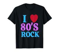 Camiseta de música retro "I Love Rock n Roll 80s para niños y niñas Camiseta