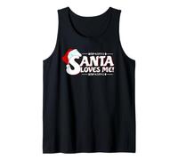 Camiseta de Navidad Santa Loves Me - Xmas Holiday F Camiseta sin Mangas