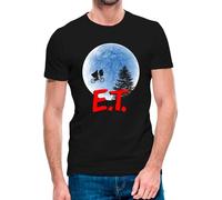Camiseta de niño de Manga Corta ET el Extraterrestre (9- Camiseta niño 10 años)(Negra Manga Corta)