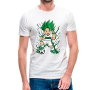 Camiseta de niño de Manga Corta Goku Elche 25-26 (8- Camiseta niño 8 años)(Blanca Manga Corta)