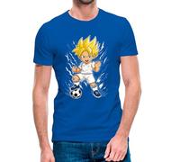 Camiseta de niño de Manga Corta Goku R.Madrid 25-26 (5- Camiseta niño 2 años)(Azul Manga Corta)