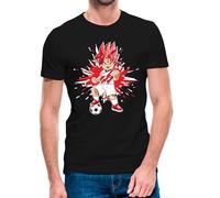 Camiseta de niño de Manga Corta Goku Rayo Vallecano 25-26 (8- Camiseta niño 8 años)(Negra Manga Corta)