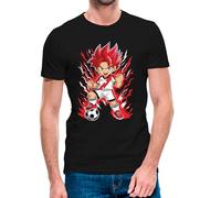 Camiseta de niño de Manga Corta Goku Rayo Vallecano 25-26 (9- Camiseta niño 10 años)(Negra Manga Corta)