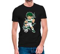Camiseta de niño de Manga Corta Superfutbolista Manga del Elche 25-26 (7- Camiseta niño 6 años)(Negra Manga Corta)