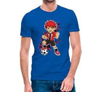 Camiseta de niño de Manga Corta Superfutbolista Manga del Mallorca 25-26 (9- Camiseta niño 10 años)(Azul Manga Corta)