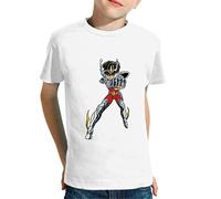 Camiseta de NIÑOS NIÑAS Zodiaco Saint Caballeros Manga Anime Dragon Pegaso Leo 007 9-10 Años