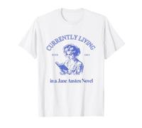 Camiseta de Novela Living in a Jane Austen - Regalo para Amantes de los Libros Camiseta