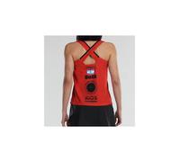 Camiseta de pádel bullpadel orlas delfi brea rojo mujer XS