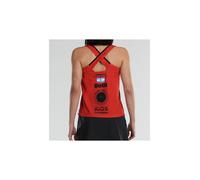 Camiseta de pádel bullpadel orlas delfi brea rojo mujer XS