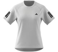 adidas Mujer Club 3 Stripe Tennis Climacool T-Shirt, White, L