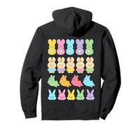 Camiseta de Pascua de la familia Bunny Family a juego con lazo rosa en forma de corazón en la parte trasera Sudadera con Capucha