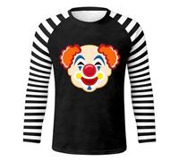 Camiseta de payaso para carnaval, disfraz de circo, disfraz de carnaval para mujer y hombre, camiseta de rayas rojas y blancas, disfraz de marinero, Negro , S