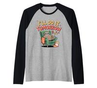 Camiseta de Perezoso I'Ll Do It Tomorrow para procrastinadores Camiseta Manga Raglan