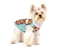 Camiseta de perro con estampado de nutrias de dibujos animados, chaleco para razas pequeñas como chihuahuas, yorkies y cachorros