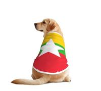 Camiseta de perro con la bandera de Myanmar, chaleco transpirable y refrescante para perros grandes, protección solar, uso cómodo para Golden Retriever, Husky, Alaska, actividades al aire libre, talla