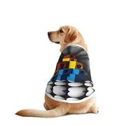 Camiseta de perro con reproducción 3D en blanco y negro, ropa transpirable para perros grandes, protección solar cómoda para Golden Retriever, Husky, Alaska, actividades al aire libre, XL