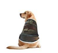 Camiseta de perro pirata en la biblioteca - Chaleco transpirable para perros grandes, protección solar cómoda para Golden Retriever, Husky, Alaska, actividades al aire libre, XL