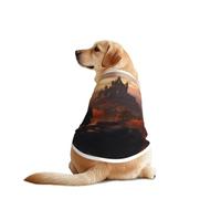 Camiseta de perro Standing Near The Castle - Chaleco transpirable y refrescante para perros grandes, protección solar cómoda para Golden Retriever, Husky, Alaska, actividades al aire libre, talla 5XL