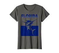 Camiseta de Pesca al Aire Libre con pez Espada de Florida Camiseta, Mujer, Asfalto, 3XL