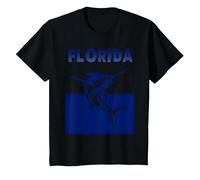 Camiseta de Pesca al Aire Libre con pez Espada de Florida Camiseta, Niños, Negro, 12 años