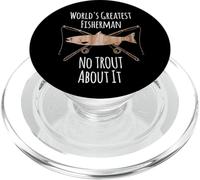 Camiseta de Pesca con Texto en inglés World'S Greatest Fisherman No Trout About It PopSockets PopGrip para MagSafe