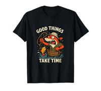 Camiseta de Pesca con Tiburones Good Things Take Time Camiseta