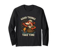 Camiseta de Pesca con Tiburones Good Things Take Time Manga Larga