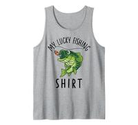 Camiseta de Pesca Divertida para niños My Lucky Fishing-Shirt Bass Fish Camiseta sin Mangas