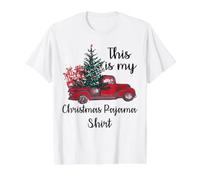Camiseta de Pijama con Texto en inglés This Is My Christmas Camiseta gráfica económica, Hombre, Blanco, S