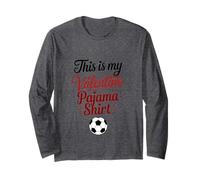 Camiseta de Pijama Divertida para fanáticos del fútbol Americano This is My Valentine Manga Larga