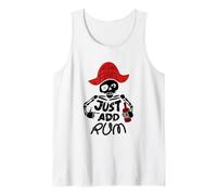 Camiseta de Pirata instantánea con Texto en inglés Just Add Rum Camiseta sin Mangas