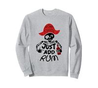 Camiseta de Pirata instantánea con Texto en inglés Just Add Rum Sudadera