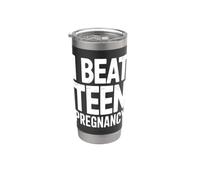 Camiseta de prevención del embarazo adolescente - I Beat Teen Pregnancy Vaso térmico de acero inoxidable de doble pared
