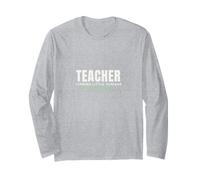 Camiseta de Profesor convirtiendo a pequeños Humanos en Grandes soñadores Manga Larga