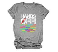 Camiseta de protesta para adultos, activismo político, justicia social, camisetas de programa público, con texto en inglés "Hands Off", manga corta, gráficos para mujeres y hombres, Gris oscuro y