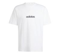 adidas Men's Camiseta Essentials Linear Single Jersey, White/Black, 4XL