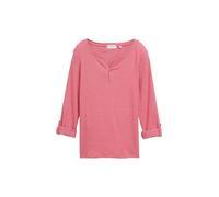 Camiseta de rayas de manga larga TOM TAILOR con cuello Henley - Top elástico - N