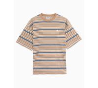 Camiseta de rayas Relaxed Carhartt WIP Zane Unisex Marrón XL