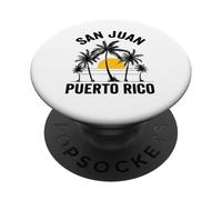 Camiseta de Recuerdo de Playa de San Juan Puerto Rico 2025 Vacaciones PopSockets PopGrip Adhesivo