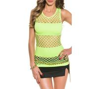 Camiseta De Red Sexy Para Damas Clubwear Neón Verde 34/36/38 #S1349