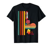 Camiseta de regalo Better Together Retro Sunset Inspiration para el cuarto cumpleaños Camiseta