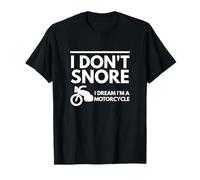 Camiseta de regalo con texto en inglés "I don't snore I dream I'm a motorcycle dad" Camiseta