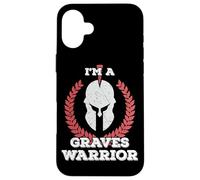 Camiseta de Regalo con Texto en inglés I'm a Graves Warrior Graves Disease Awareness Carcasa para iPhone 16 Plus