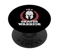 Camiseta de Regalo con Texto en inglés I'm a Graves Warrior Graves Disease Awareness PopSockets PopGrip Adhesivo